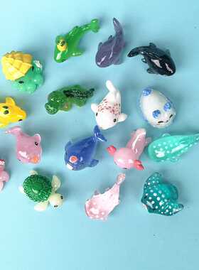 10pc Marine Animal Shark Whale Sea Fish Model Bonsai Figurin