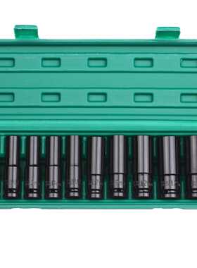 1/2Inch Drive Hex Impact Socket Set 10-Piece Deep Socket