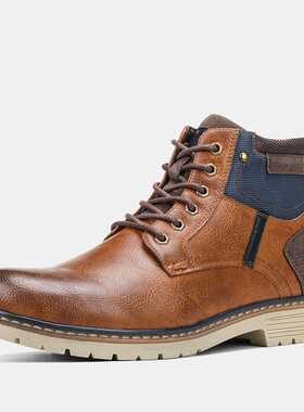 Winter boots for men WOOTTEN Brand Men's Leather boots Size
