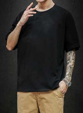 New Summer Men's T Shirt 2021 Fashion Solid T Shirt Mens