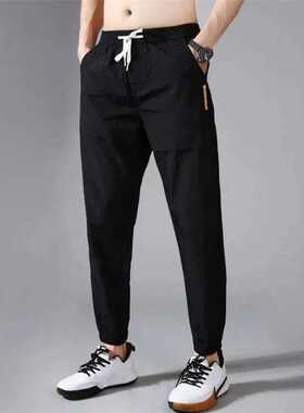 2022 Summer Men Pants Sports Outdoor Casual Trousers Solid C