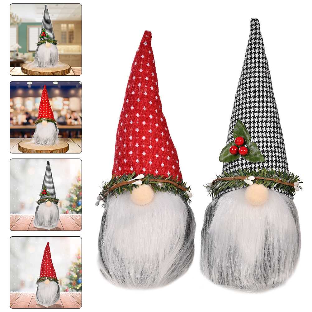 2Pcs Novel Christmas Party Dolls Decors Christmas Gnome