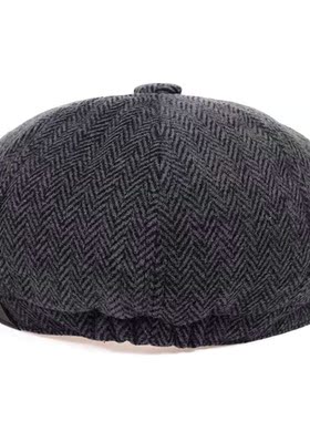 Fashion Wool Newsboy Caps Men Herringbone Flat Caps Women Co