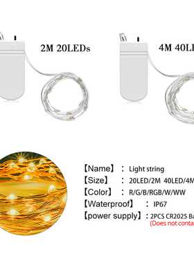 2M 20 LED String Lights Home  Fairy Light Christmas Bottl