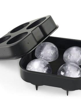 4 Holes Whiskey Cocktails Ice Balls Maker Silicone Ice Cube