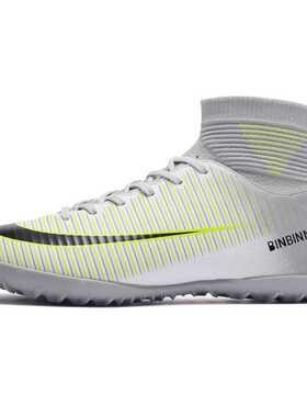 Turf Black Men Soccer Shoes Kids Cleats Training Football Bo