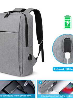 Men's Backpacks 15.6 Inch Laptop Backpacks USB Charging Lar