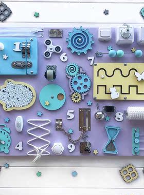 Baby Busy Board DIY Accessories Montessori Toys Kids Wood Ch