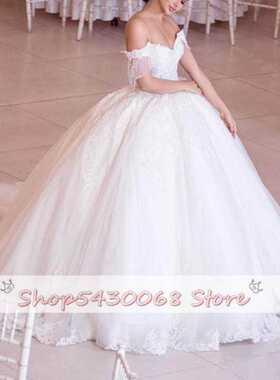 Luxury Beaded Lace Wedding Dresses 2021New Elegant Off Shoul