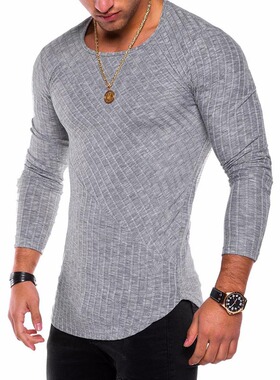 Plus Size S-4XL Slim Fit Sweater Men 2021 Spring Autumn Thin
