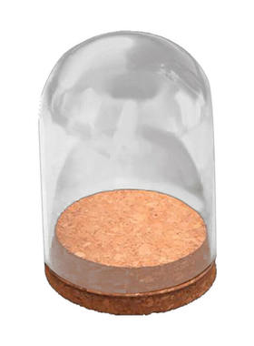 *Mini Clear Glass Display Stand Handcraft Hemisphere Cover W