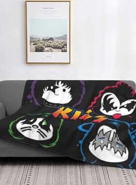 Kiss Demon Starchild Spaceman And Catman Throw Blanket Plaid