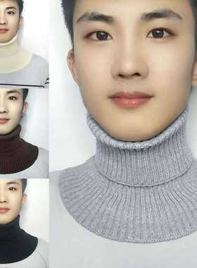 Men's Bib Fake Collar Knitted Warm Autumn Winter Neck ver Al