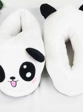 Panda Cool Girls Ins Home Slippers Winter Shoes Unisex Funny
