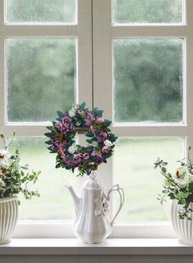 Peony Simulated Garland Rattan Ring Decoration Photography