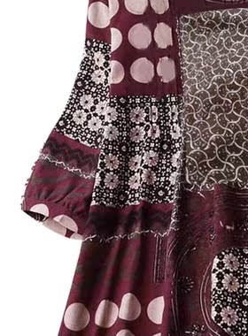 45XL large retro mid length women's summer shirt大码女衬衫