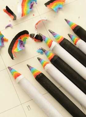 2pcs Pencil Hb Rainbow Color Pencil Stationery Items Drawing