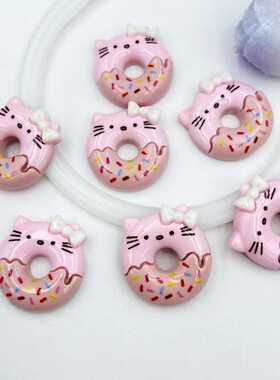 10pcs/lot kawaii resin Cute Doughnut cake flatback cabochons
