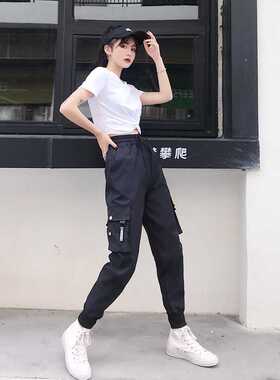 Hot Big Pockets Cargo pants women High Waist Loose Sreetwear