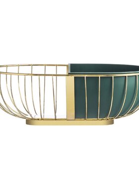 European Wrought Iron Fruit Basket Metal Wire Hollow Out Dra