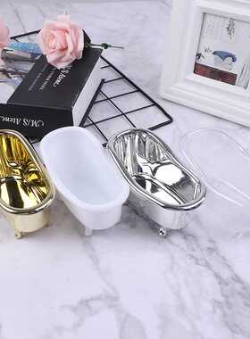 Mini Bathtub Soap Jewelry Storage Box Makeup Organizer Conta