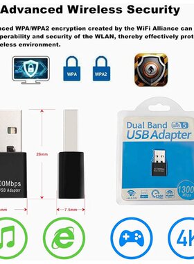 USB Wifi Adapter For PC, Ac100mbps Wireless Network Adapter