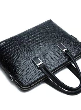 Double Layer Men's Handbag Men Briefcases Leather Handbags C