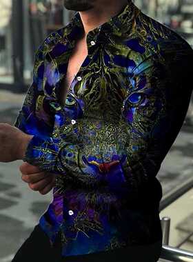 2022 Spring Men's Printed Hawaii Casual irts Brand Sreetwe