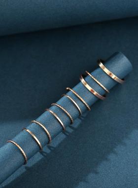 Ring women rings 10 Piece Set 合金戒指组套覆古十件套关节戒指