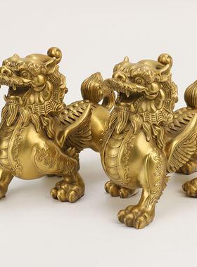 厂家铜貔貅摆件一对天禄送财貔貅走路貔貅