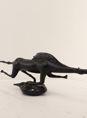 北欧轻奢金属祥云马艺术摆件客厅样板房玄关酒柜电视柜家居装饰品