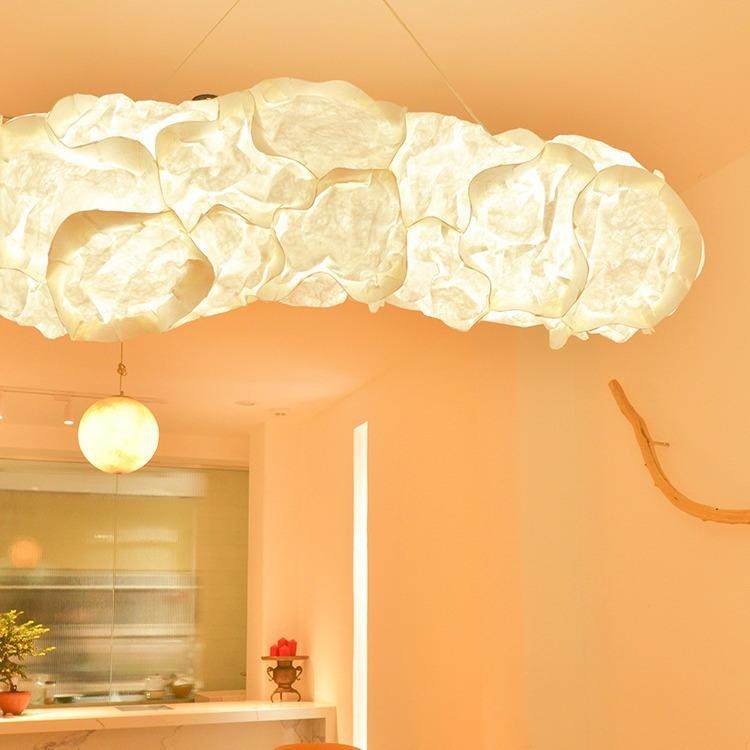 创意纸云艺术吊灯日式民宿云朵吊灯餐厅灯工程客厅设计感艺术灯具,淘宝优惠券,粉丝福利购,淘宝优惠卷