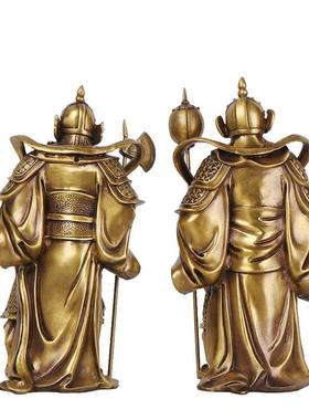 杨铜记 全铜门神摆件 哼哈二将 佛像佛堂 门神