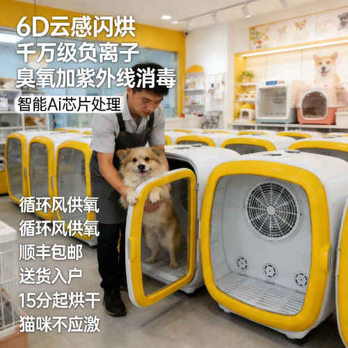 宠智迪猫咪宠物烘干箱家用吹风吹水机狗狗洗澡神器静音杀菌全自动 - 图0