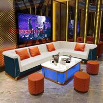 Custom light extravaganza KTV sofa Sofa Hall Night Bar Nightfield Bar Nightclub Bag U Type L Type Sofa Tea Table Manufacturer