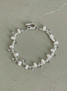 LUCA复古金属风不对称串珠手链2024新款气质轻奢高级感精致手饰女