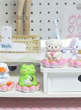 新款喜气莲莲小摆件静心佛系办公室摆件桌面治愈礼物情绪可爱摆件