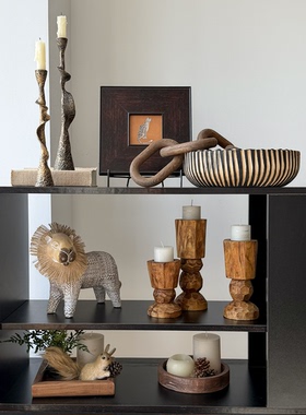 侘寂风复古装饰摆件软装组合陈设