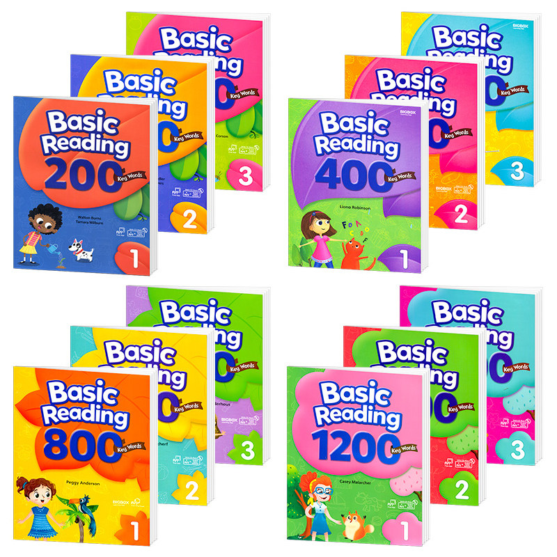 美国compass少儿英语阅读教材key words Basic Reading200 400 800 1200词阅读课程单词提高积累加强读写能力高频词阅读常见词阅读