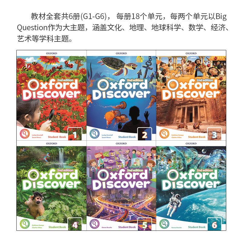 新款牛津少儿英语探索发现系列第二版 Oxford Discover 6级含APP原版少儿英语教材外国语中小学生英语科普系列批判思维全新ESL教材