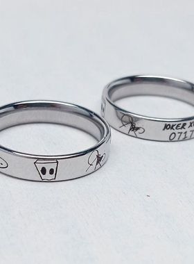 薛之谦戒指潮男钛钢指环天外来物演唱会明星周边不掉色应援戒指女