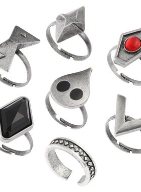 可调节戒指 胡桃同款cos戒指 神之眼暗悔靖世九柱套装指环