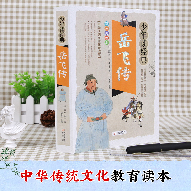 岳飞传青少版原著 少年读经典正版白话文国学经典书籍 中小学生8-10-12岁三四五六年级儿童课外书必读青少年文学名著小说 卓创图书