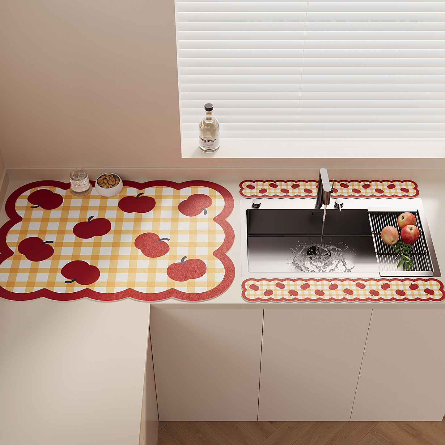 硅藻泥水龙头挡水条免洗可擦防滑窄边洗手台台面垫厨房防溅吸水垫,淘宝优惠券,粉丝福利购,淘宝优惠卷