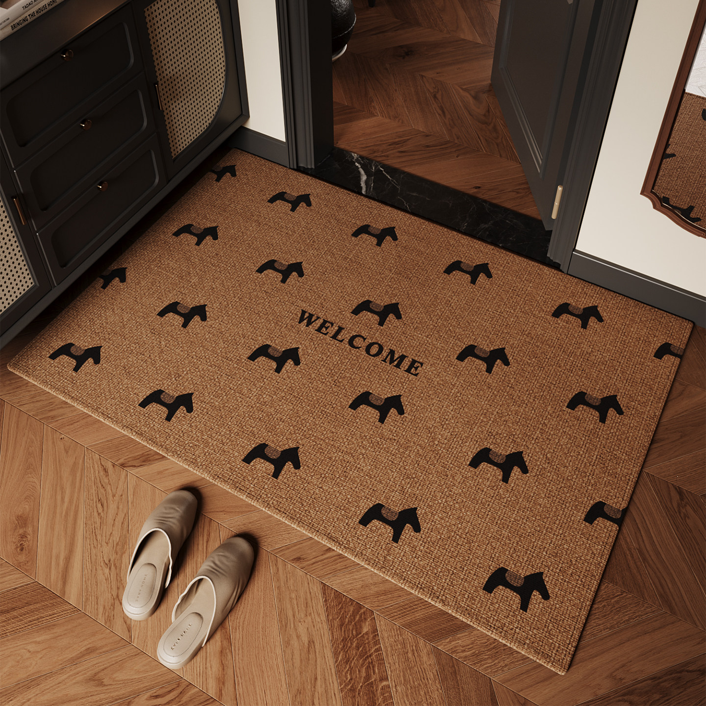 入户门地垫轻奢高级感大门口防滑脚垫耐脏除尘玄关可裁剪地毯定制,淘宝优惠券,粉丝福利购,淘宝优惠卷