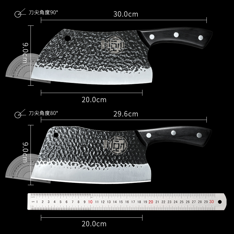 阳江菜刀锻打斩切刀两用家用厨房厨师专用砍骨剁骨头刀切肉切菜刀