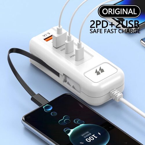 新款多口usb排插手机充电器pd12口家用适用苹果安卓双插座 - 图3