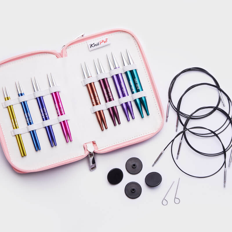 印度KnitPro Zing 多彩铝制可拆换环形针套装 47424 47425 - 图2