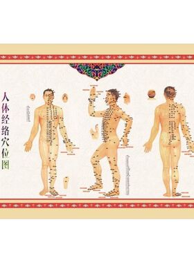 人体十二经络穴位图解任督二脉挂图人体经脉保健穴位挂图海报写真