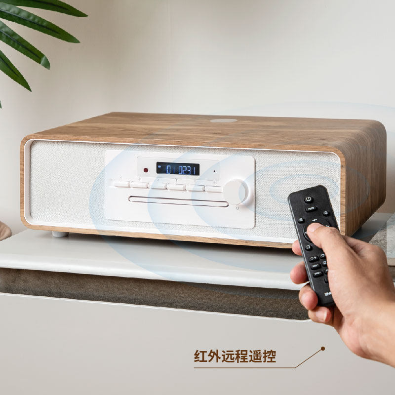 金页复古蓝牙音箱高保真CD播放机hifi发烧级音响FM收音机一体机,淘宝优惠券,粉丝福利购,淘宝优惠卷